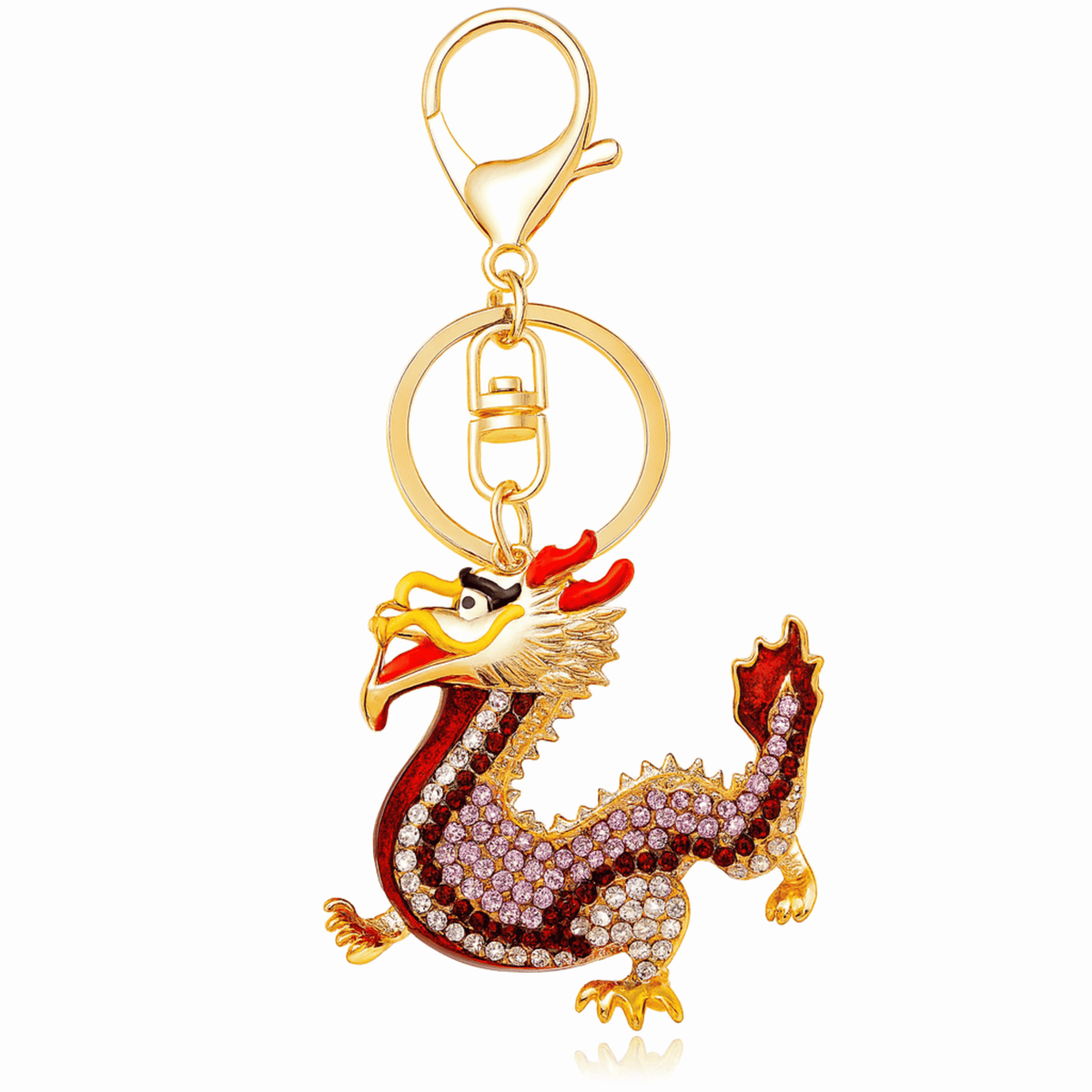 Decorative keychain with a dragon design 
