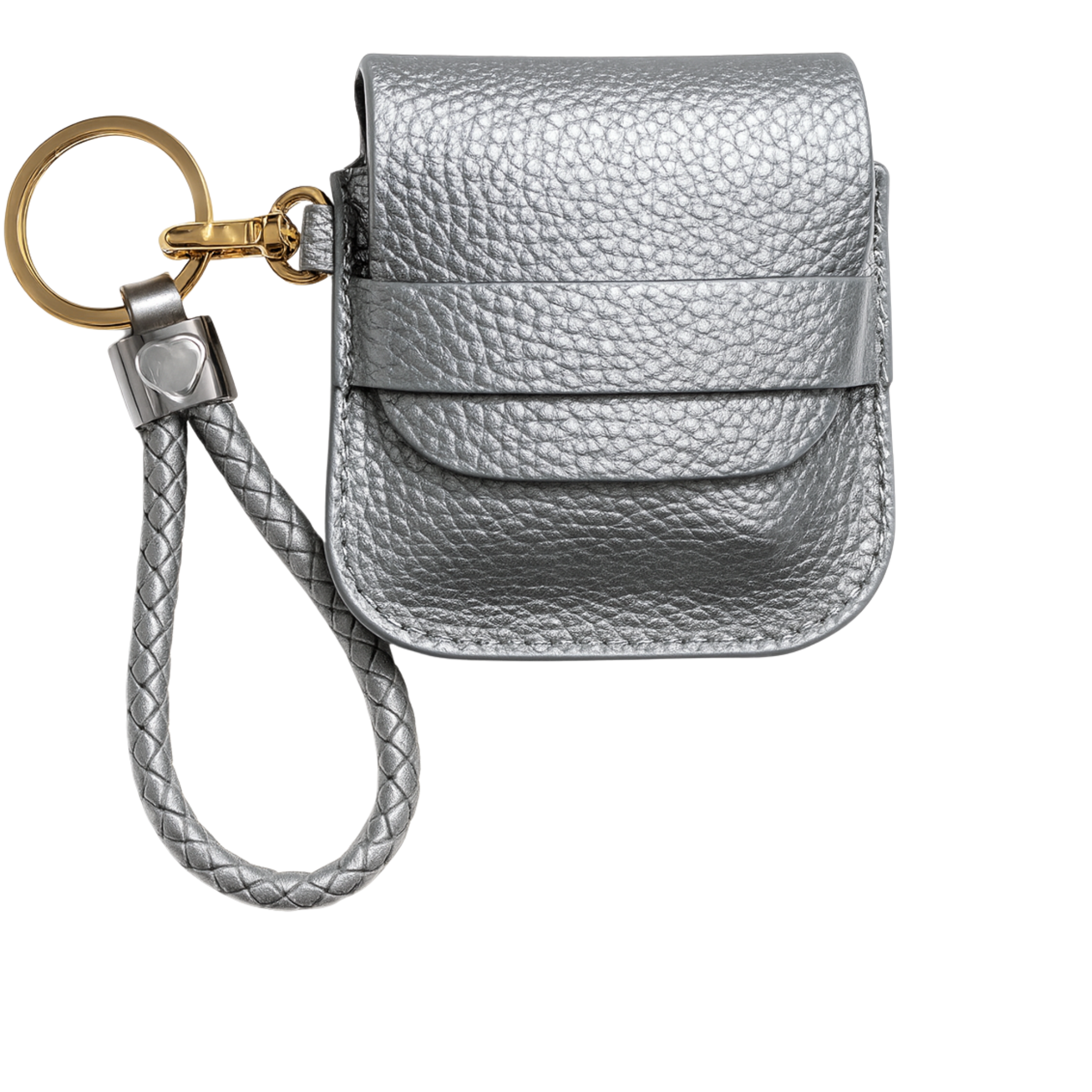 Focus Silver Moodzee Charm Bag – Vegan Leather Essential Oil Holder
