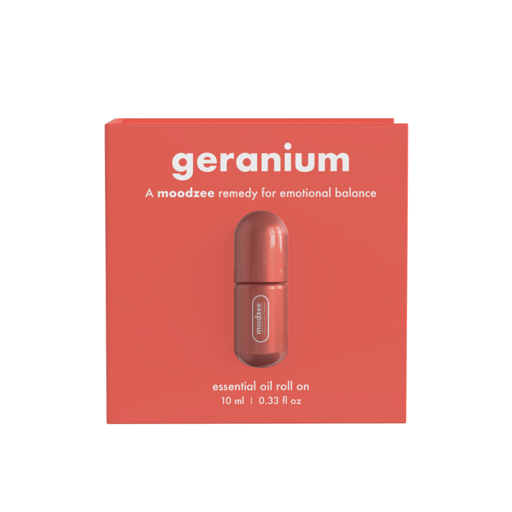 Geranium Moodzee packaging box, closed