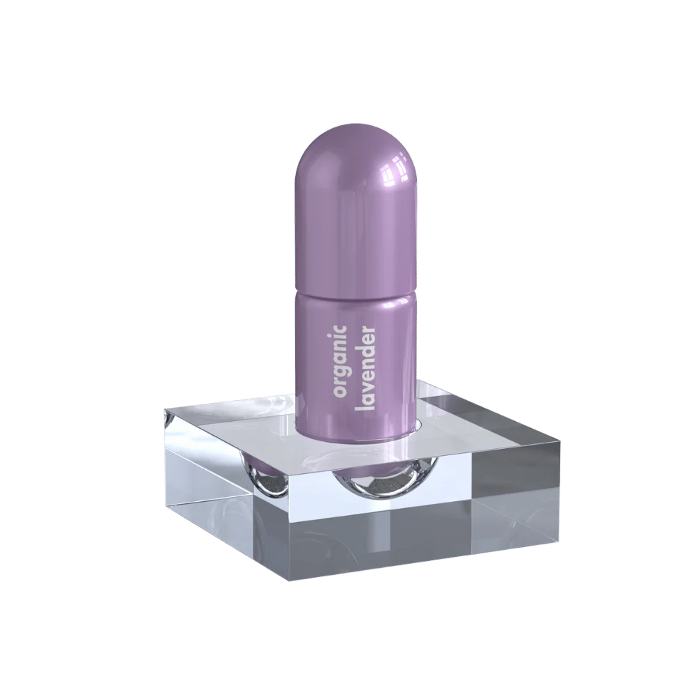 Lavender Moodzee roller ball being applied to pulse point
